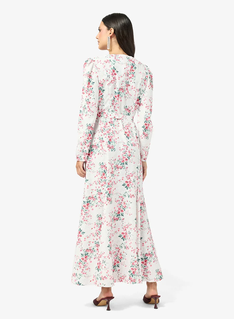 خزانة Floral Print Dress